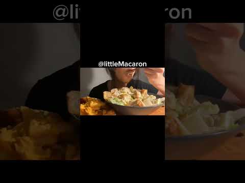 Caesar Salad Mukbang ASMR #shorts