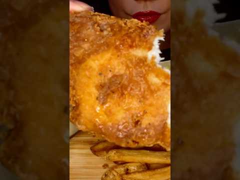 Fish and chips #asmr #fishandchips #friedfish #mukbang #food