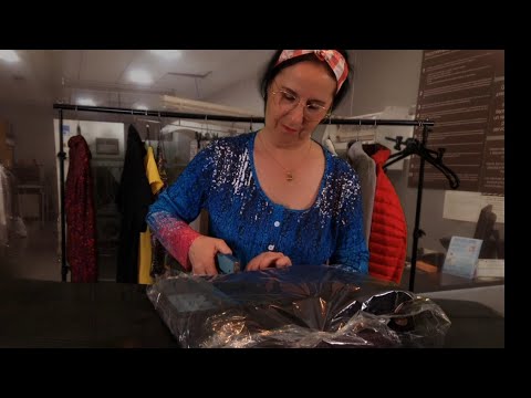 Asmr français Rôleplay "pressing" accueil, repassage vapeur,pliage/emballage