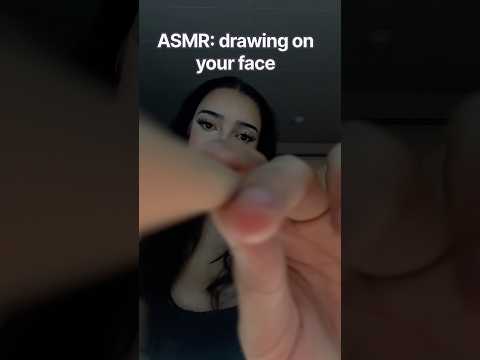 ASMR drawing on your face #asmrdrawing #asmrfacebrushing # #tingles #asmrsounds