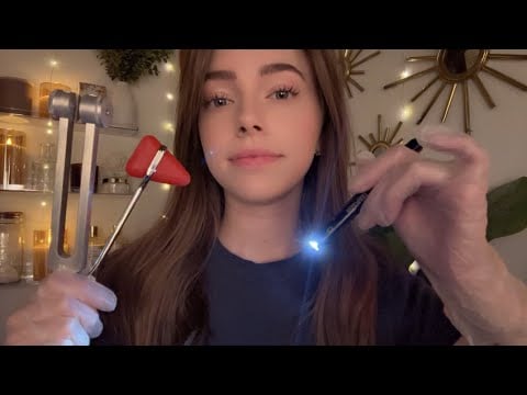 ASMR Roleplay | Relaxing Cranial Nerve Exam 🩺 (eye exam, smell test, ear exam, face exam)