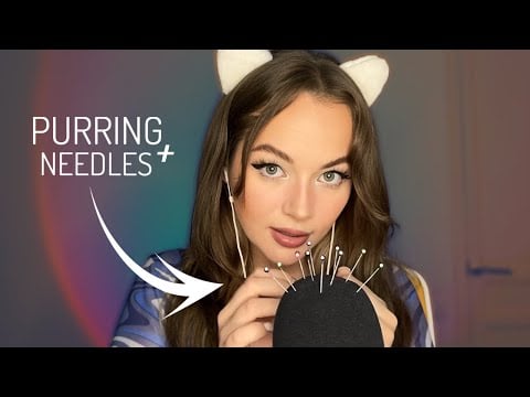 ASMR PURRING sounds & NEEDLES acupuncture | Tingles Guaranteed