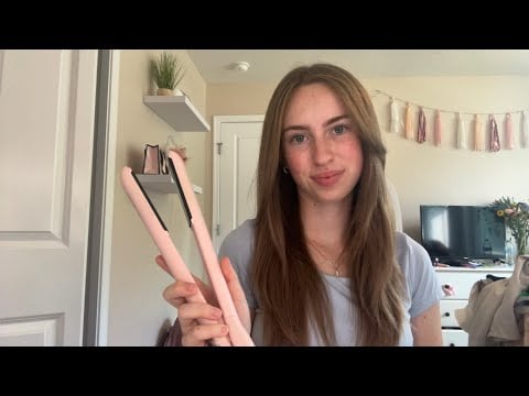 ASMR Straightening My Hair 