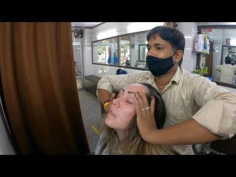 Vigoroso masaje indio de cabeza para activar circulación y eliminar estrés 🇮🇳💆🏼‍♀️