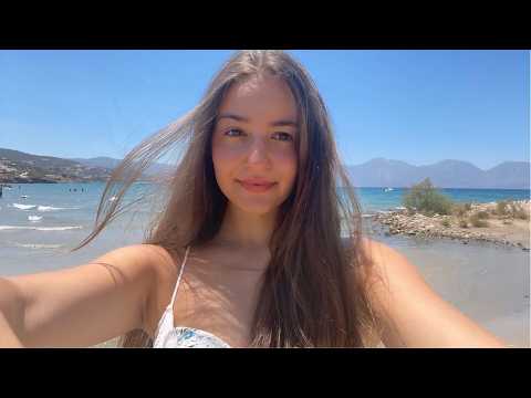 ASMR Sand Tracing in Greece 🏖️🇬🇷 (wave sounds, sand sounds)