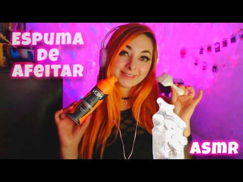 ✨ ASMR ESPUMA DE AFEITAR + PLÁSTICO EN EL MICRÓFONO 😴🧡