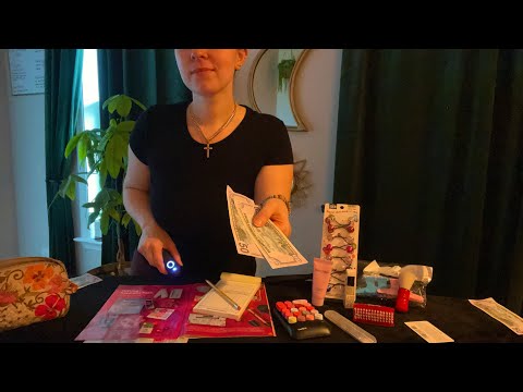 ASMR Beauty Supply Checkout Counter | writing, typing, scanning, paper, plastic crinkles, rummaging