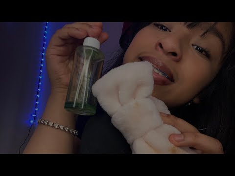 ASMR skincare role play💆🏽‍♀️