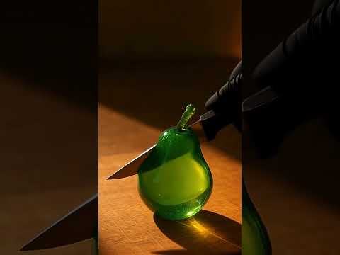 Cutting Glass Fruits ASMR #shorts #asmr #ai #asmrai #fruitglass #glasscutting