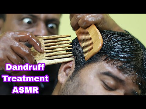 Dandruff Treatment ASMR | Satisfying Dandruff Scratching ASMR | Oil Massage Treatment ASMR