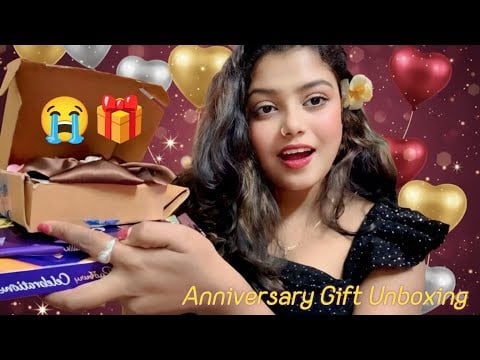 ASMR | My  Love Anniversary Gift Unboxing | 🎁😱
