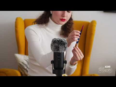 ASMR • fast Plastic Brush handle TAPPING short nails / no talking