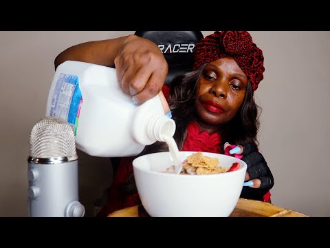 Berry Cornflakes ASMR Eating Sounds
