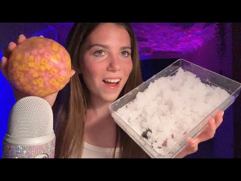 ASMR | Random trigger assortment *Fake snow, Mic brushing, tapping and more!*