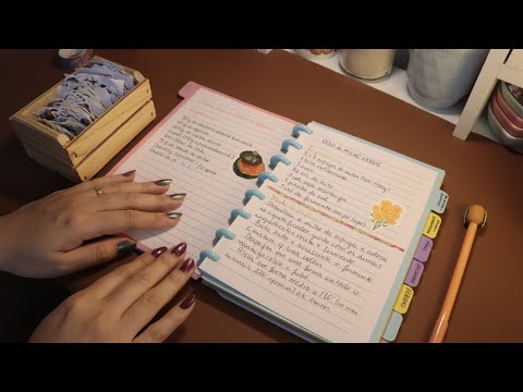 🧁ASMR Momento Calmo Decorando um Caderno de Receitas | Voz Suave #3