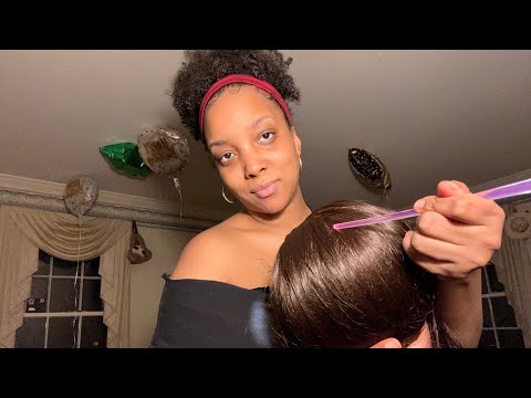 ASMR personal attention | scalp scratching, part tracing and ear play