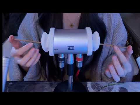 4HR ASMR Fluffy Ear Detail | Giant Pompom, Tweezers & Deep Cleaning (No Talking)