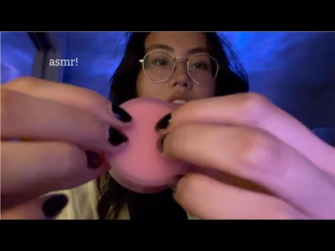 my first asmr video ⋆⁺‧₊☽‧⁺˖⋆ (tapping, hand + lid sounds, visual triggers)