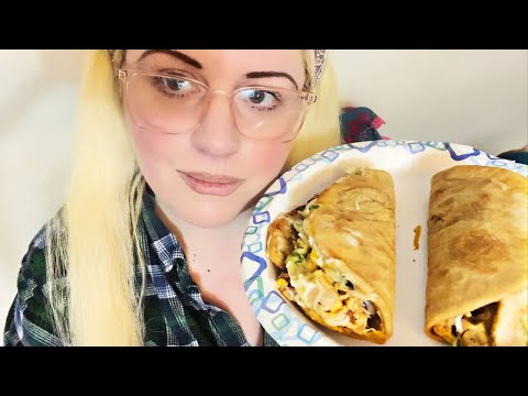 ASMR-Eating Messy Taco Bell Chalupas #asmr #mukbang 🌮🛎️