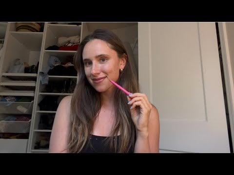 ASMR trying new lip liners 👄💄✨ tingly whispers + makeup sounds + unboxing tapping + tongue clicking