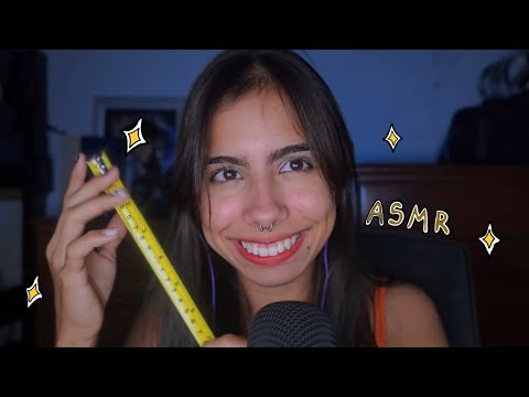 ASMR - Medindo TODOS os traços do seu rosto 🫵 (trena, sons de boca e sons de lápis)