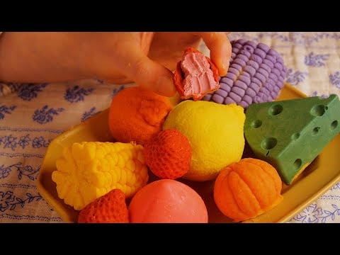비누X 점토 X 🍑 쫀득쫀득! 코코넛 과일 아이스크림 만들기 ASMR