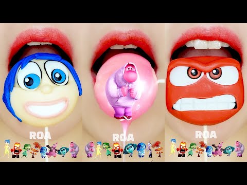 ASMR Inside Out 2 Honey & Jelly Gummy, Wagashi 인사이드 아웃 간식 먹방 (꿀 & 젤리, 화과자) Eating Sounds Mukbang