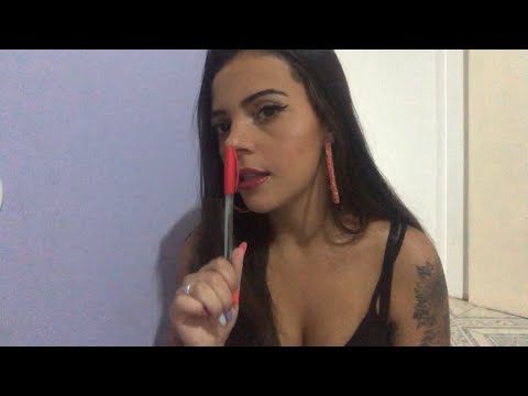 ASMR DESENHANDO SEU ROSTO COM SOM DE CHUVA (VOZ SUAVE, SOFT VOICE)