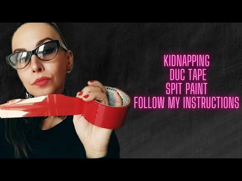 ASMR KIDNAPPING YOU - DUC TAPE - SPIT PAINT - FOLLOW MY INSTRUCTIONS - RAIN SOUNDS - VINYL EFFECT