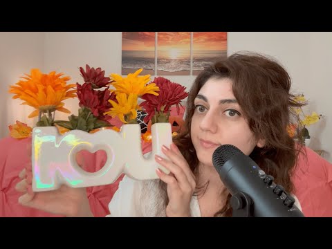 ASMR whispering and tapping for cozy fall vibes🍂