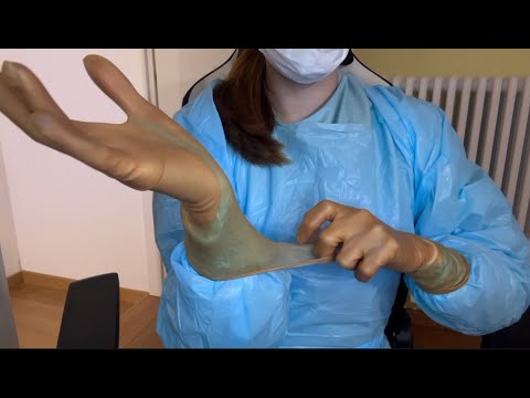 ASMR transparent latex surgical gloves size S