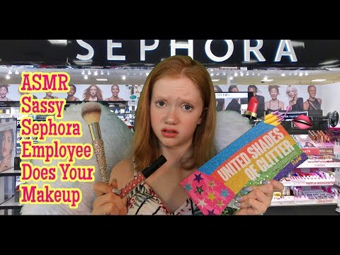 ASMR~ Rude & Sassy Sephora Worker Does Your Makeup RP