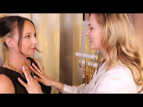 Jewelry Styling ASMR 💍 Gentle Fitting, Soft Voice & Gold Sparkle Sounds ✨