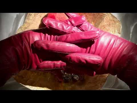 LEATHER GLOVES 👉  🍬 UNWRAP CANDY 💋  [[ASMR]]