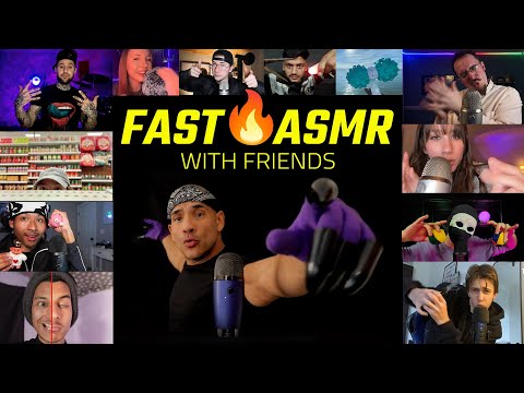 ⚠️FAST AGGRESSIVE ASMR WITH FRIENDS COLLAB