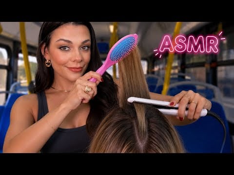 ASMR: Menina Mexe No Seu Cabelo No Ônibus 🚌😴 (Compilado) 