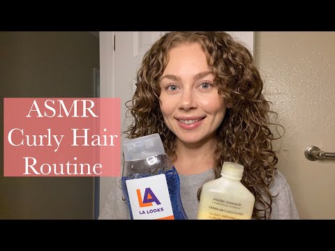 ASMR Curly Hair Routine (whispered voiceover)