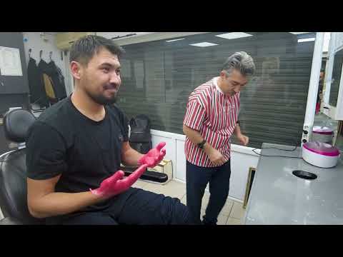 ASMR HAND - FOOT CARE , MASSAGE AND PARAFFIN  WITH TURKISH BARBER