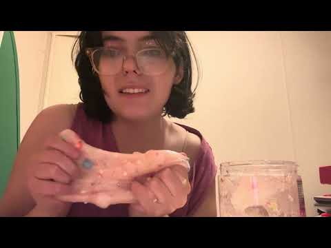 Make slime with me (asmr) using my slime kit 