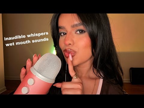 ASMR~ Tingly Guess the Silent Words (Wet Mouth Sounds & Inaudible)