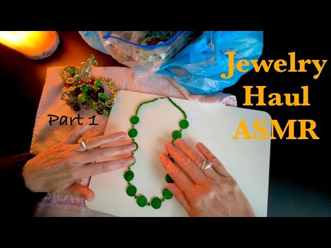 Jewelry Bag Haul ASMR Part 1, Clicky Bead Sound Triggers