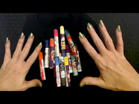 ASMR | Clinking/Clacking Plastic Markers (Some Whispering)