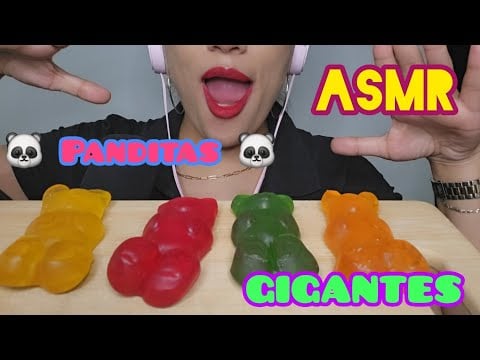 ASMR | PANDITAS GIGANTES | SUPER CHEWY SOUNDS #asmrsounds 