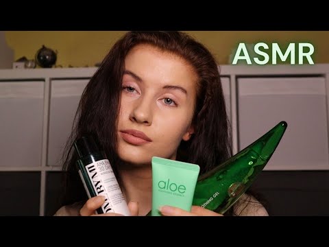 ASMR My Updated Skincare Routine / whispered show&tell 💚