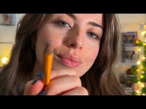 ASMR: REPEATING & TRACING TINGLY WORDS ✨