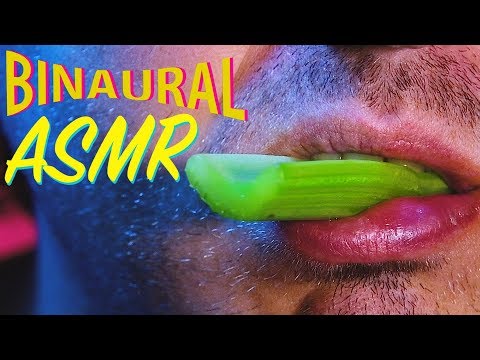 ASMR BINAURAL CRUNCH VEGGIES! | NO TALKING |Carrots and Celery w/ PEANUT BUTTER 당근 셀러리 먹방