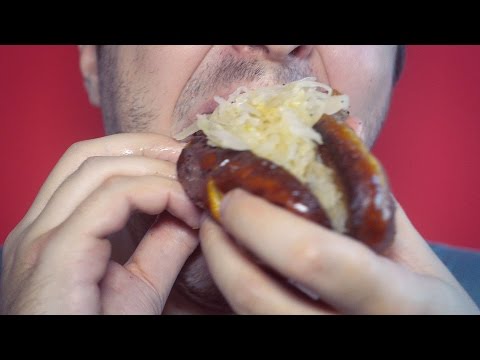 ASMR Eating Dogfish Head Bratwurst 먹방