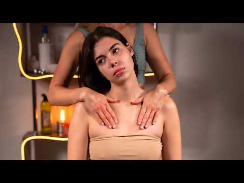 GENTLE ASMR FACE AND NECK LINE MASSAGE WITH GUASHA FOR GLOWING SKIN | RELAXATION WITH LISA