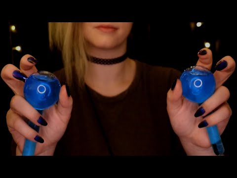 ASMR | slow rhythmic glass tapping & rain - no talking