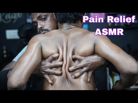 Body Pain Relief ASMR Back Massage By Strong Wrist Barber | Head And Body Massage ASMR
